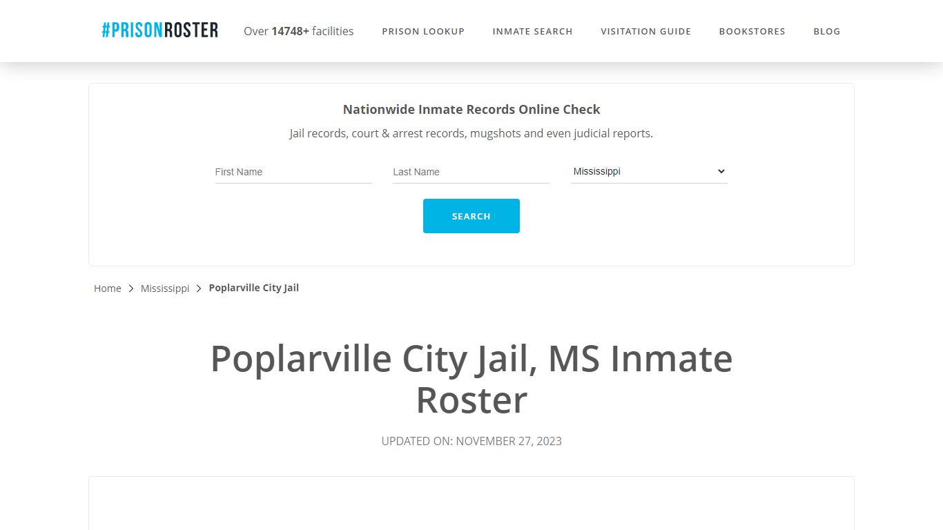 Poplarville City Jail, MS Inmate Roster - Prisonroster
